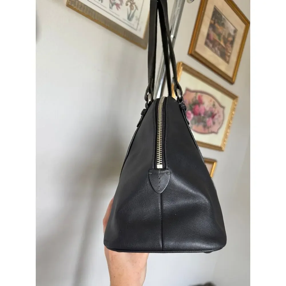 Coach Peyton Saffiano Leather Cora Domed Satchel